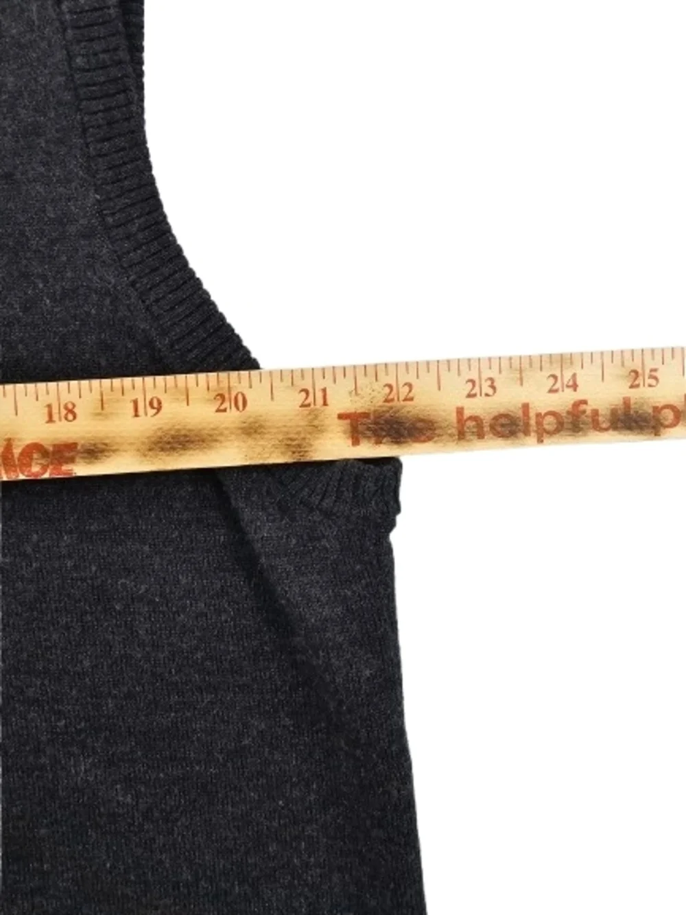 Pronto Uomo V Neck Sweater Vest Extra‎ Fine Merino Wool Mens XLarge Dark Grey